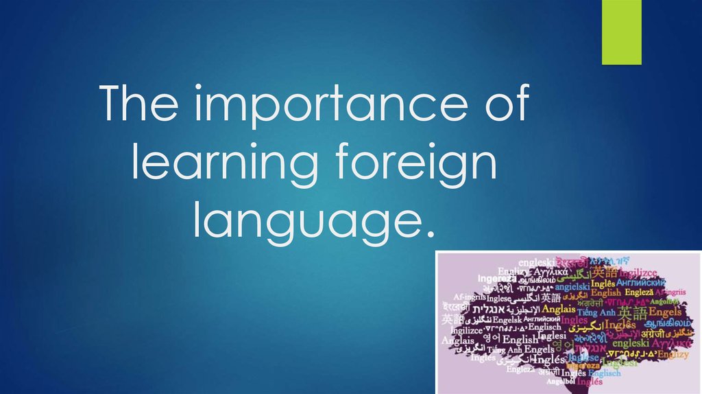 The importance of learning a new language